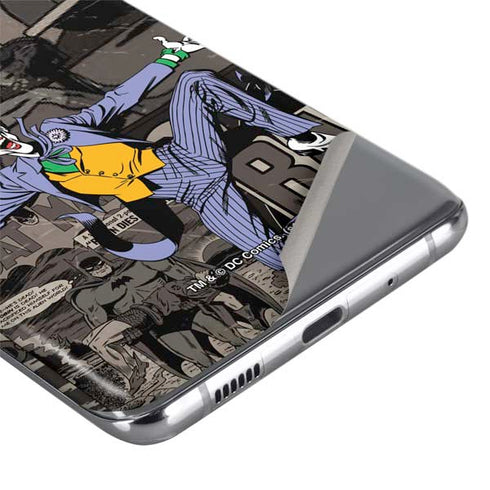 DC Comics The Joker Vintage Action pose pattern Galaxy S20 Ultra 5G Skin